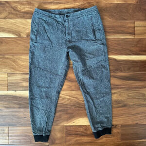 Gap Black & Grey Heathered Joggers size Large